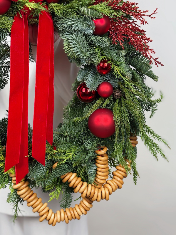 НОВОГОДНИЙ ВЕНОК В РУССКОМ СТИЛЕ